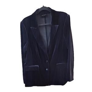 Lane Bryant Sz 18 Velvet/Velour Deep Purple Blazer Holidays Christmas New Years